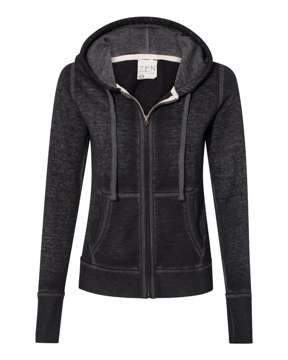 Front view of Women’s Zen Fleece Full-Zip Hooded Sweatshirt