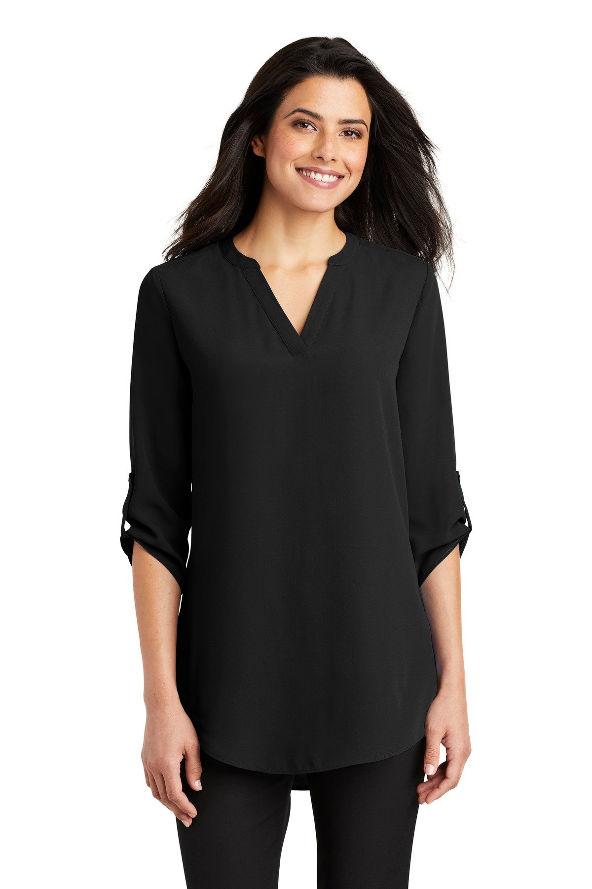 Front view of Women’s 3/4-Sleeve Tunic Blouse