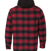 Back view of Quilted Flannel Hooded Jacket