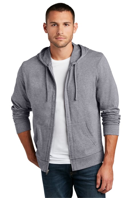 Front view of Jersey Full-Zip Hoodie