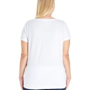 Back view of Ladies’ Curvy V-Neck T-Shirt