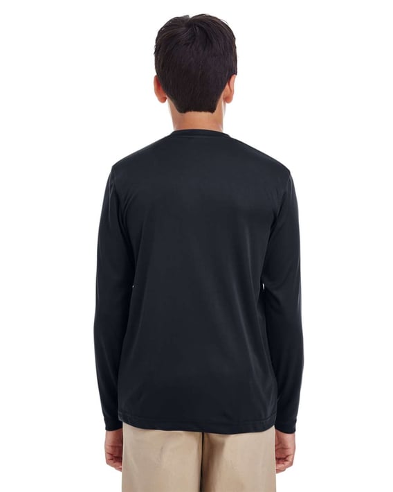 Back view of Youth Cool & Dry Performance Long Sleeve Top