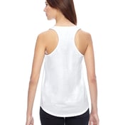 Back view of Ladies’ Shirttail Satin Jersey Tank