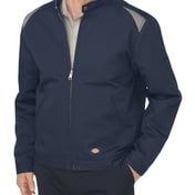 Front view of Unisex Industrial Insulated Color Block Shop Jacket