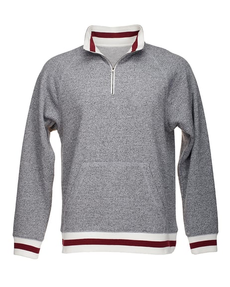 Front view of Peppered Fleece Quarter-Zip Sweatshirt