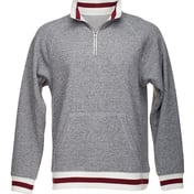 Front view of Peppered Fleece Quarter-Zip Sweatshirt