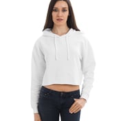 Front view of Women’s Cropped Fleece Hooded Sweatshirt