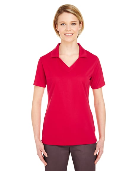 Front view of Ladies' Platinum Performance Jacquard Polo WithTempControl Technology
