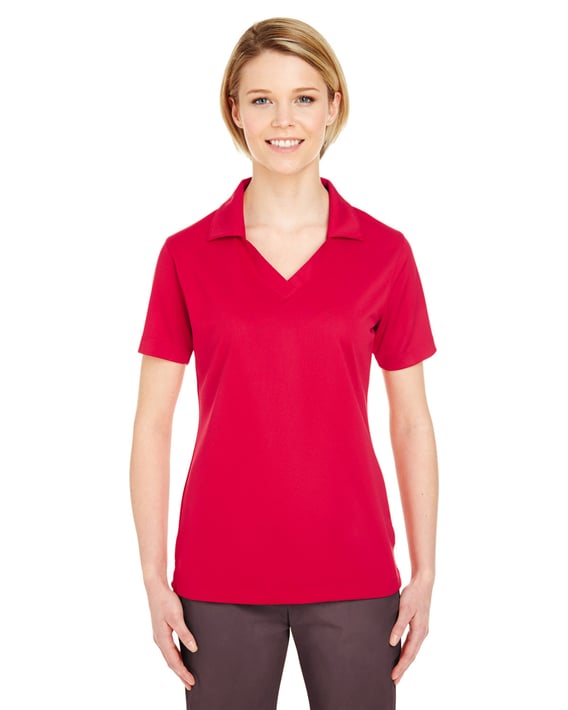 Front view of Ladies’ Platinum Performance Jacquard Polo WithTempControl Technology