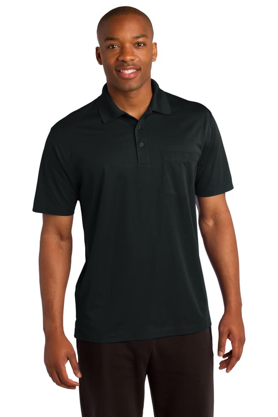 Front view of Micropique Sport-Wick® Pocket Polo