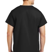 Back view of Unisex V-neck Scrub Top