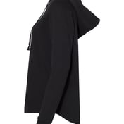 Side view of Women S Lightweight California Wave Wash Hooded Sweatshirt