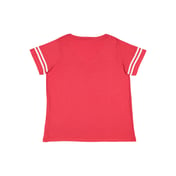 Back view of Ladies’ Curvy Football T-Shirt