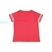 Back view of Ladies’ Curvy Football T-Shirt