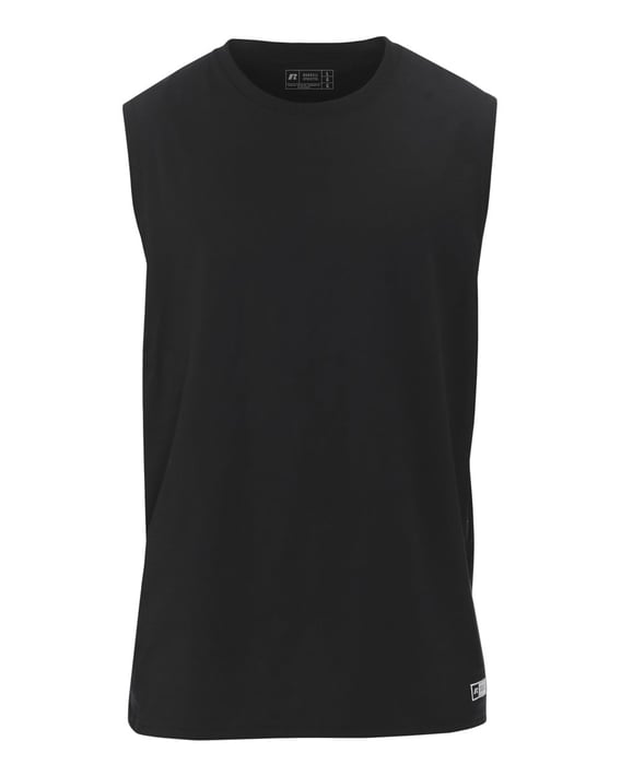 Front view of Essential Jersey Sleeveless Muscle T-Shirt