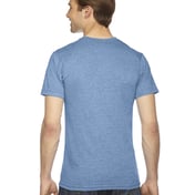 Back view of Unisex Triblend Short-Sleeve Track T-Shirt