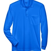 Front view of Pinnacle Performance Long Sleeve Piquéé Polo With Pocket