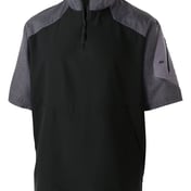 Front view of Unisex Ultra-Lightweight Aero-Tec™ Raider Short-Sleeve Warm-Up Pullover