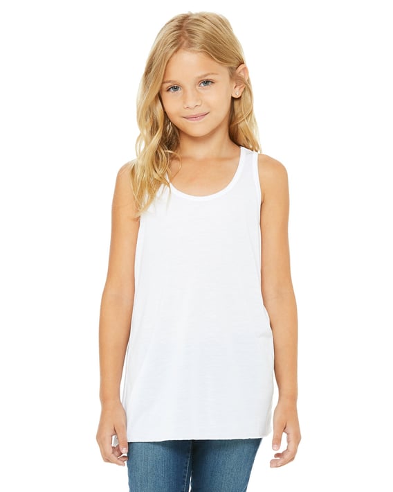 Front view of Youth Flowy Racerback Tank