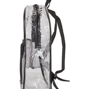 Side view of Large 17″ Heavy Duty Clear Backpack