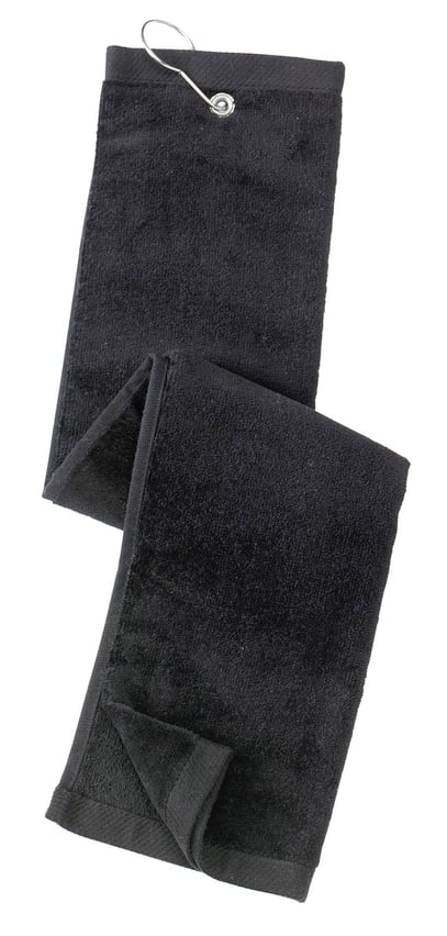 Front view of Grommeted Tri-Fold Golf Towel