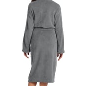 Back view of Plush Microfleece Shawl Collar Robe