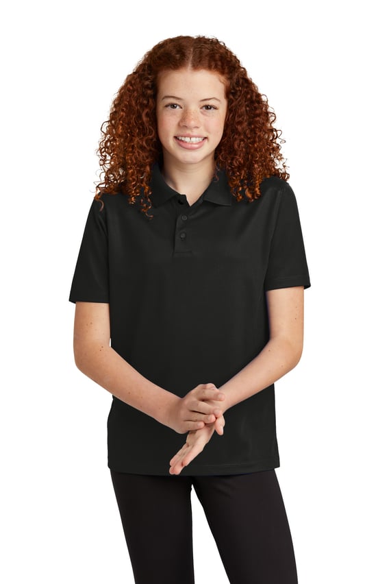 Front view of Youth UV Micropique Polo