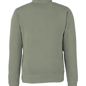 Back view of Pigment-Dyed Fleece Quarter-Zip Pullover