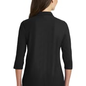 Back view of Ladies Silk Touch 3/4-Sleeve Polo