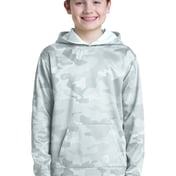 Front view of Youth Sport-Wick&reg; CamoHex Fleece Hooded Pullover