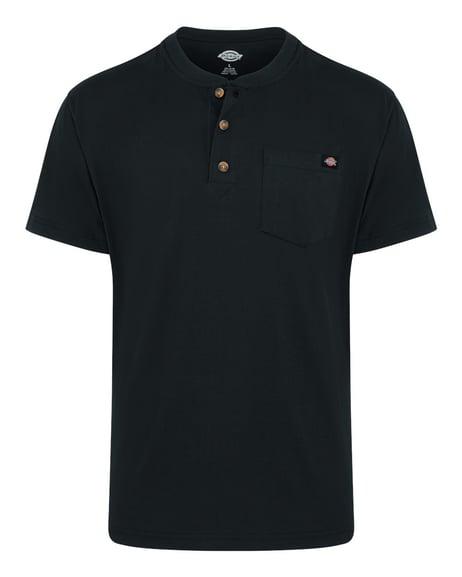 Frontview ofHeavyweight Traditional Short Sleeve Henley – Tall Sizes