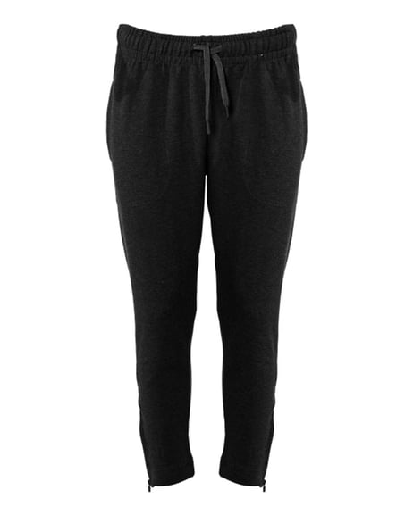 Frontview ofFitFlex Women’s French Terry Ankle Pants