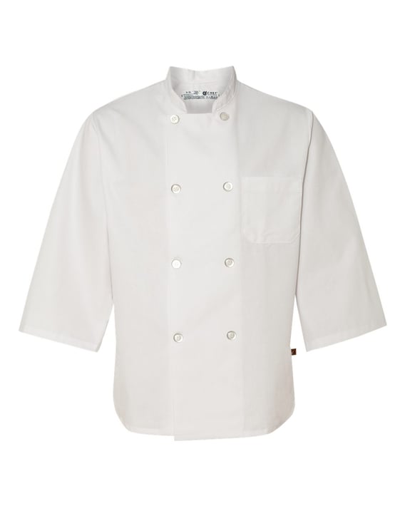 Front view of Three-Quarter Sleeve Chef Coat