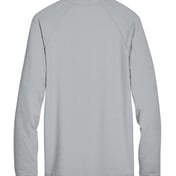 Back view of CrownLux Performance® Clubhouse Micro-Stripe Quarter-Zip Pullover