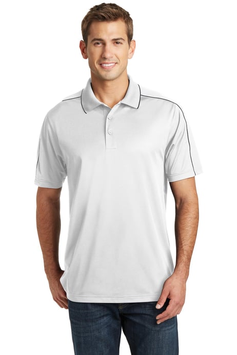 Front view of Micropique Sport-Wick&reg; Piped Polo