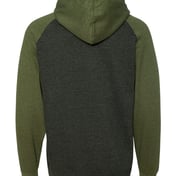 Back view of Raglan Hooded Sweatshirt
