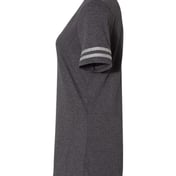 Side view of Women’s Varsity Triblend V-Neck T-Shirt