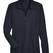 Front view of Women’s CrownLux Performance® Plaited Long Sleeve Polo