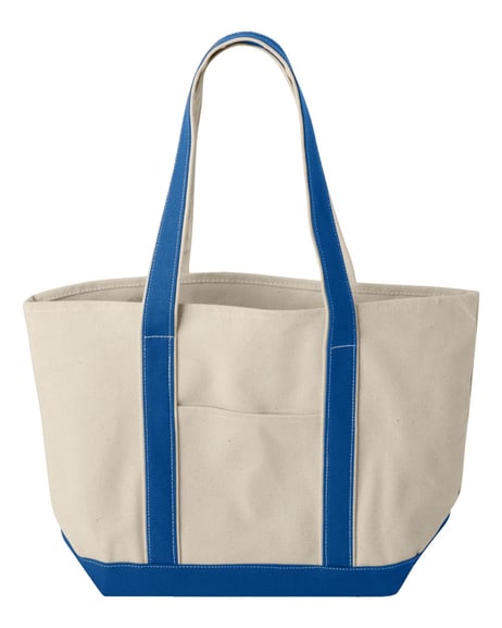 Front view of Windward Large Cotton Canvas Classic Resort Tote