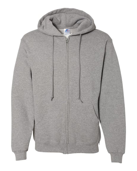 Front view of Dri Power® Full-Zip Hooded Sweatshirt