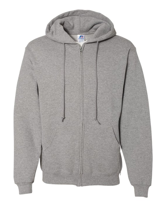 Front view of Dri Power® Full-Zip Hooded Sweatshirt