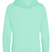 Back view of Cross Neck Hooded Sweatshirt