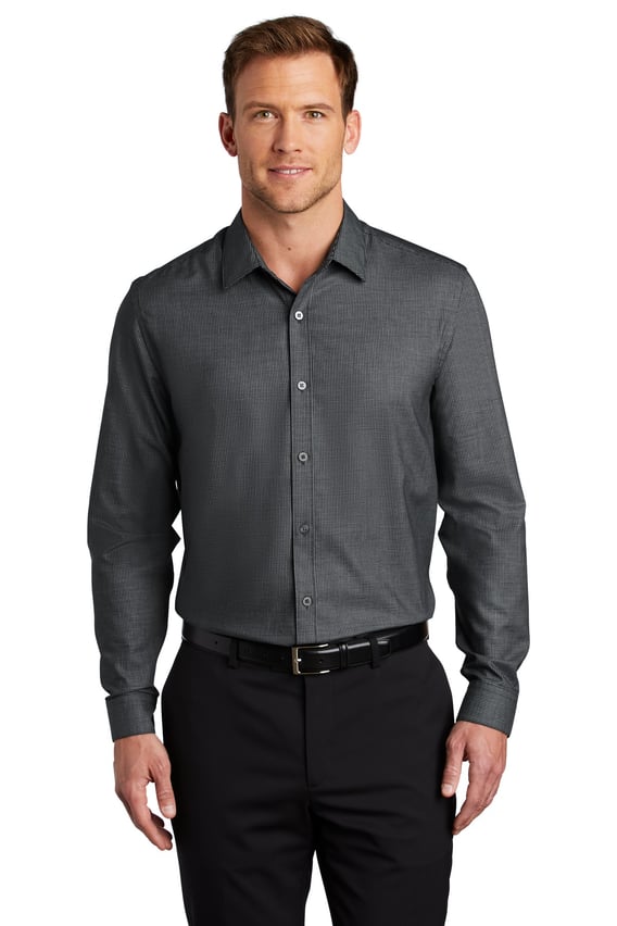 Front view of Pincheck Easy Care Shirt