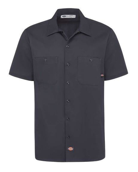 Front view of Industrial Short Sleeve Cotton Work Shirt