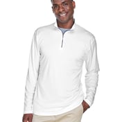 Front view of Men’s Cool & Dry Sport Performance Interlock Quarter-Zip Pullover