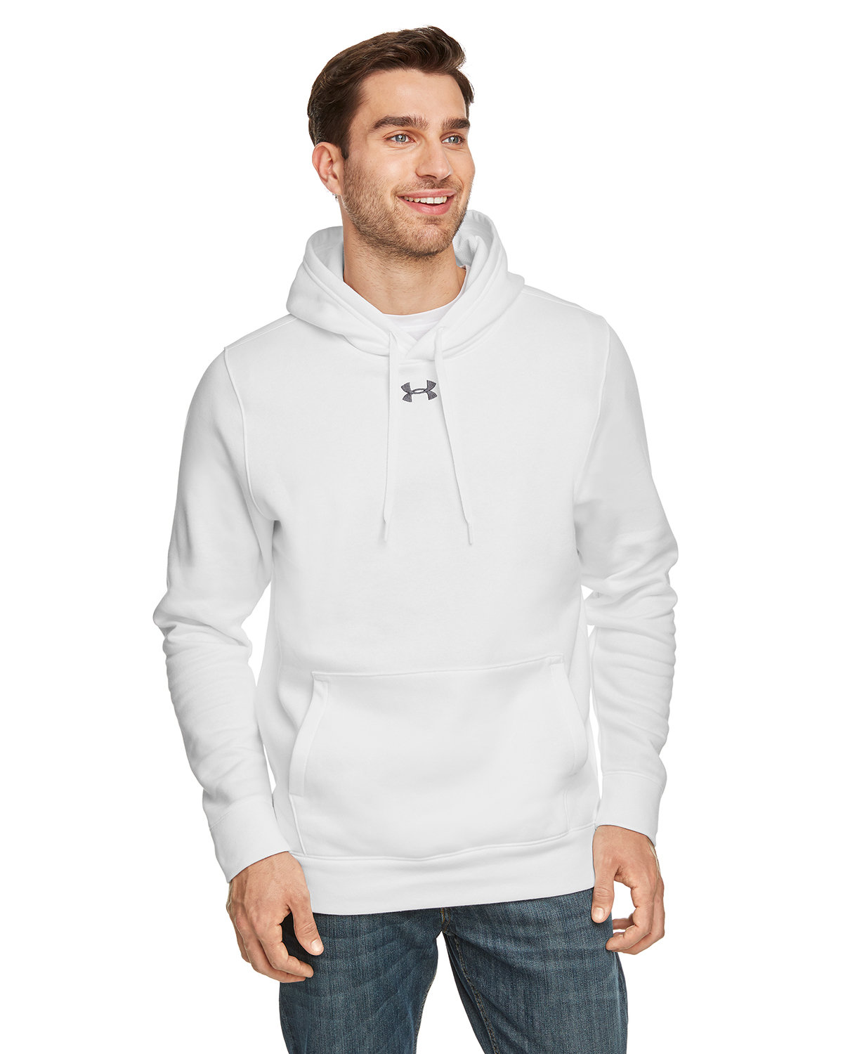 Front view of Men’s Hustle Pullover Hooded Sweatshirt