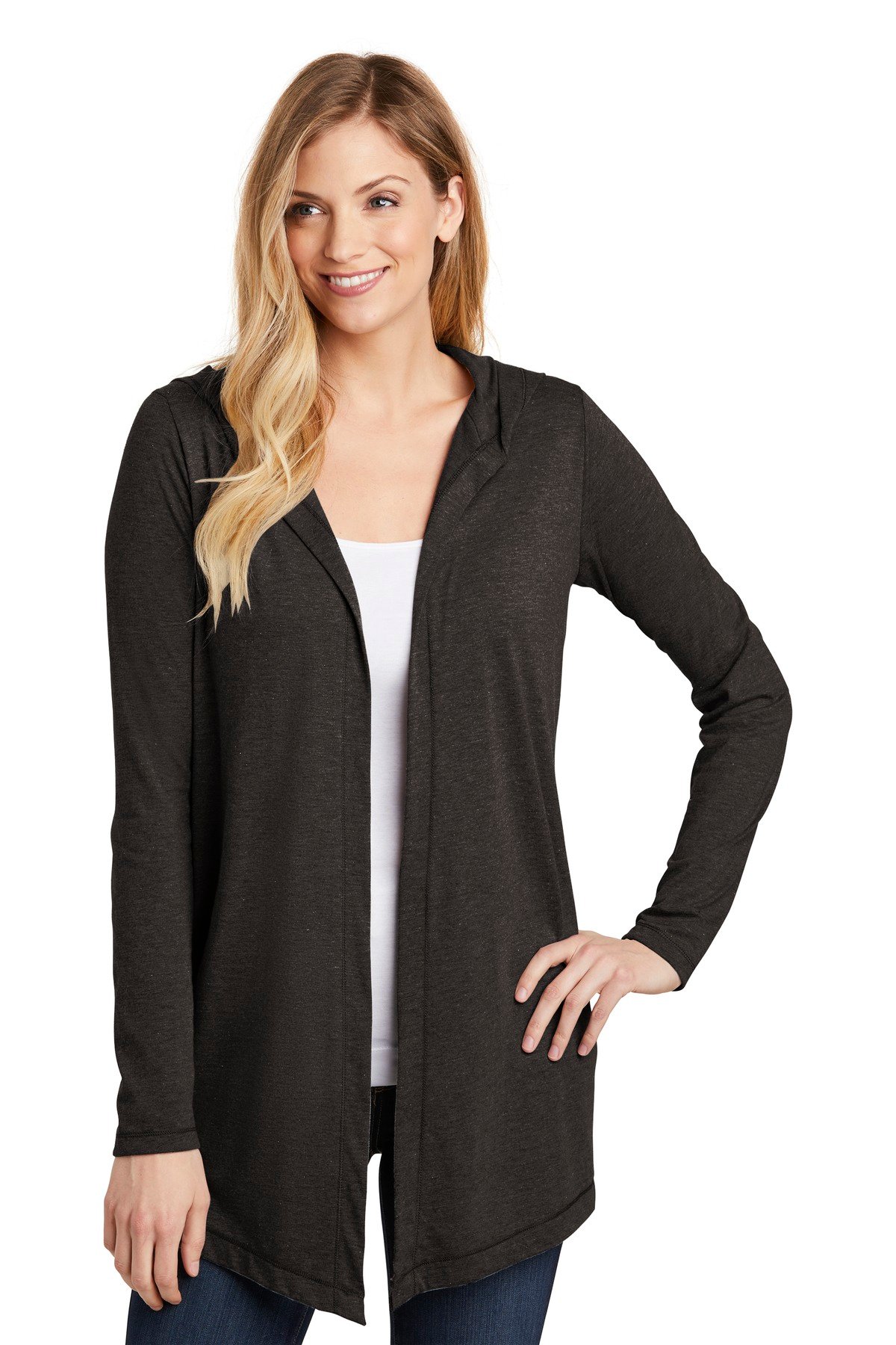 Front view of Women’s Perfect Tri &reg; Hooded Cardigan