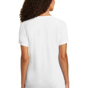 Back view of Women’s PosiCharge &reg; Tri-Blend Wicking Scoop Neck Raglan Tee