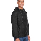 Side view of Packable Hooded Nylon Jacket