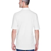 Back view of Adult 6 Oz. Ringspun Cotton Piqué Hort-Sleeve Pocket Polo